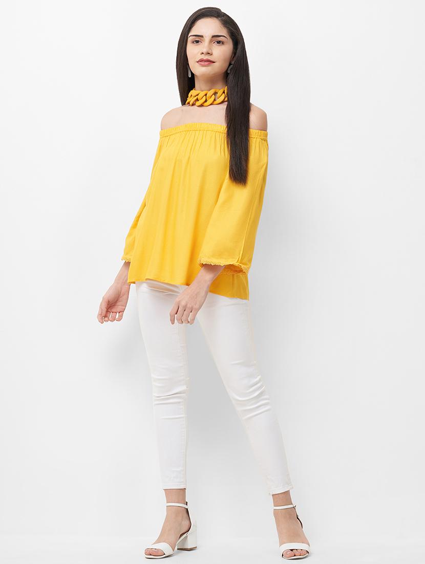 off shoulder solid top - 16878393 - Zoom Image - 4