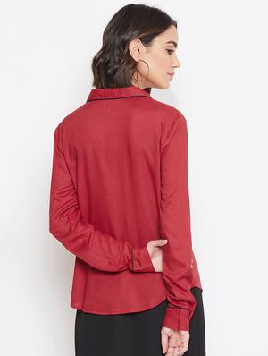 contrast piped long sleeved shirt - 16878440 - Standard Image - 3
