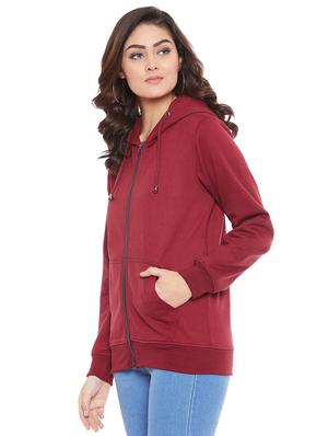front pocket fleece hoodie - 16878462 - Standard Image - 2