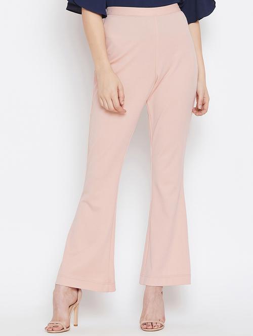 rosewater pink high rise wide leg trouser - 16878476 - Standard Image - 1