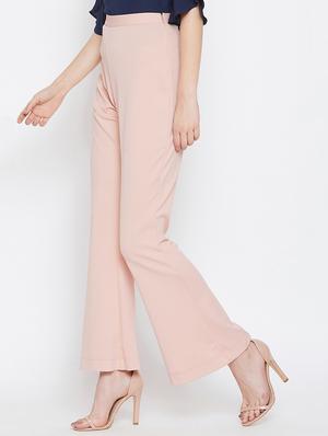 rosewater pink high rise wide leg trouser - 16878476 - Standard Image - 2