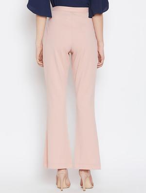 rosewater pink high rise wide leg trouser - 16878476 - Standard Image - 3