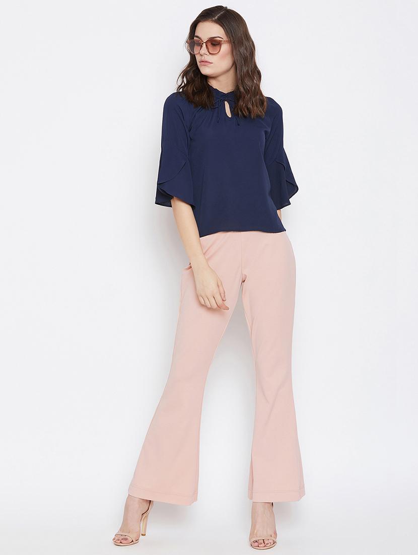 rosewater pink high rise wide leg trouser - 16878476 - Zoom Image - 4
