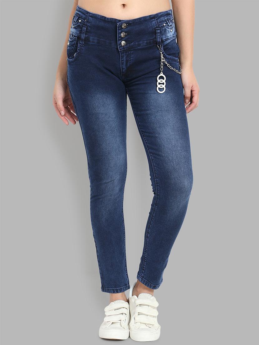 mid rise stone washed jeans - 16878852 - Zoom Image - 1