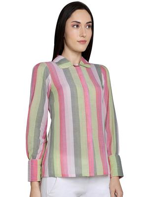 styled back striped shirt - 16878941 - Standard Image - 2