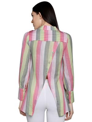styled back striped shirt - 16878941 - Standard Image - 3