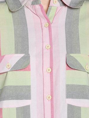 flap pocket striped shirt - 16878951 - Standard Image - 5
