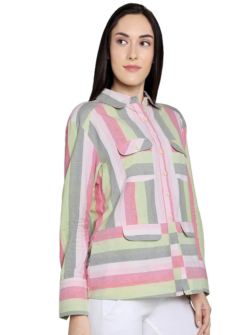 flap pocket striped shirt - 16878951 - Zoom Image - 2
