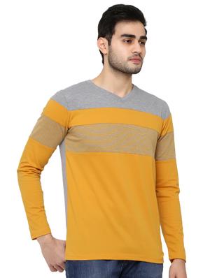 yellow striped t-shirt - 16878985 - Standard Image - 2