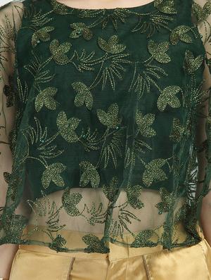 self design embroidered blouse - 16879417 - Standard Image - 5