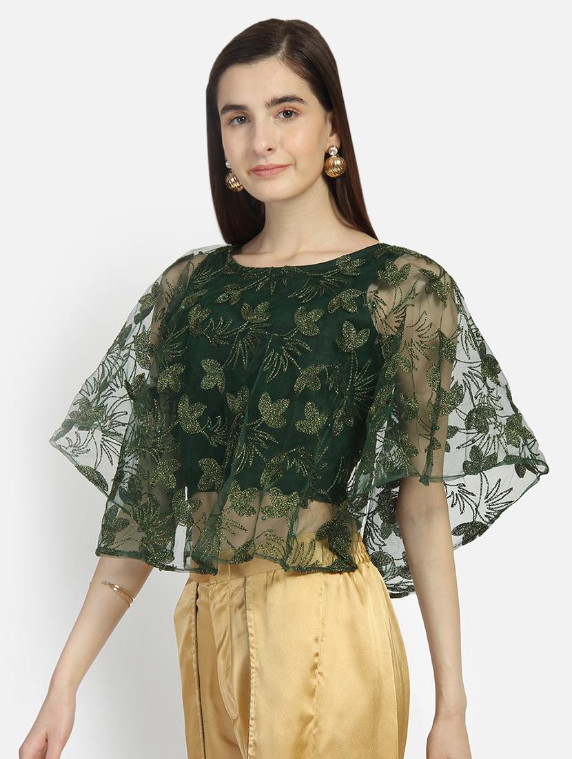self design embroidered blouse - 16879417 - Zoom Image - 2