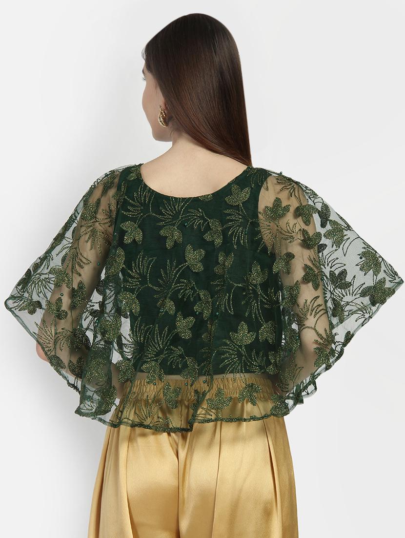 self design embroidered blouse - 16879417 - Zoom Image - 3