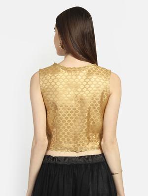 self design brocade blouse - 16879420 - Standard Image - 3