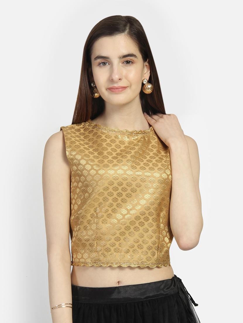 self design brocade blouse - 16879420 - Zoom Image - 1