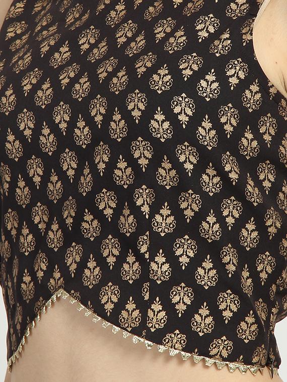 gold printed blouse - 16879425 - Zoom Image - 5