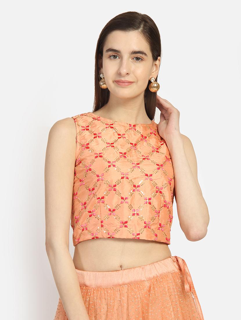 self design embroidered blouse - 16879426 - Zoom Image - 1