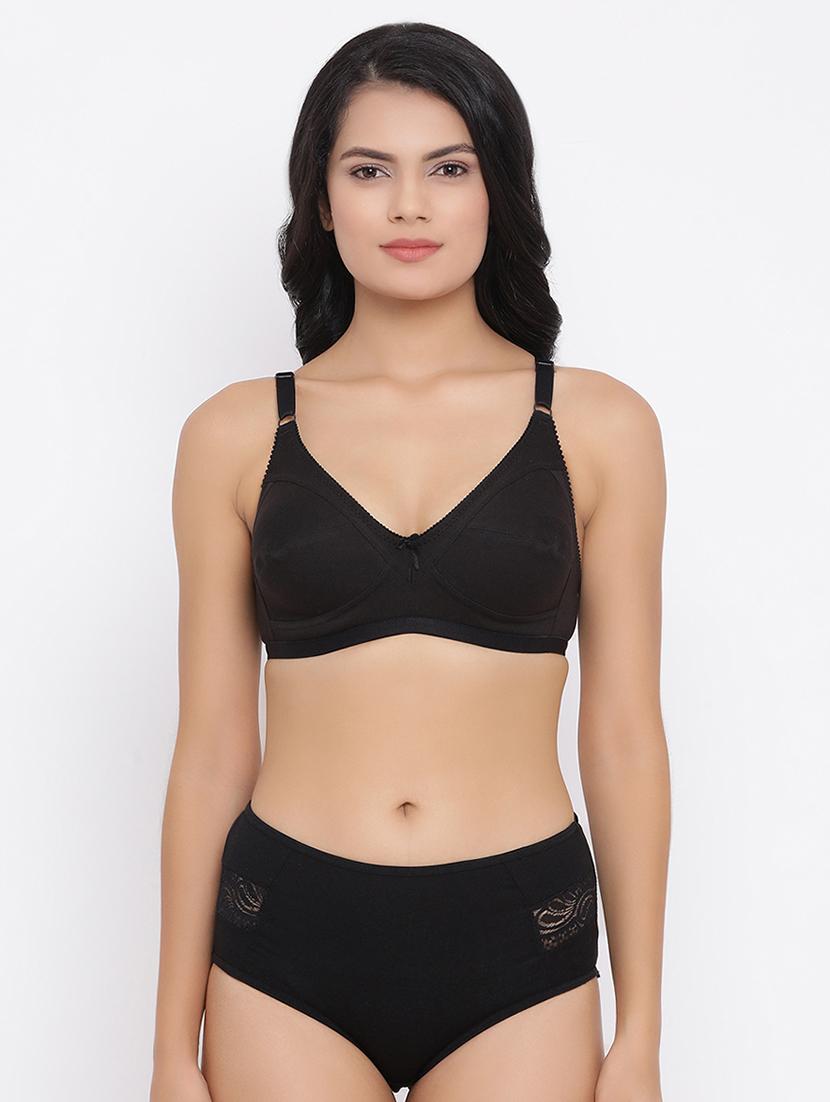 bow patch t-shirt bra and hipster panty set - 16879477 - Zoom Image - 1