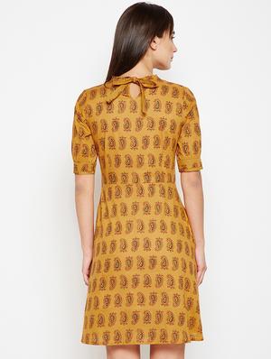 tie back neck paisley skater dress - 16879561 - Standard Image - 3