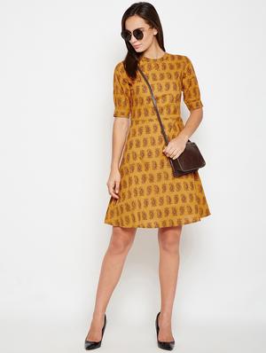 tie back neck paisley skater dress - 16879561 - Standard Image - 4