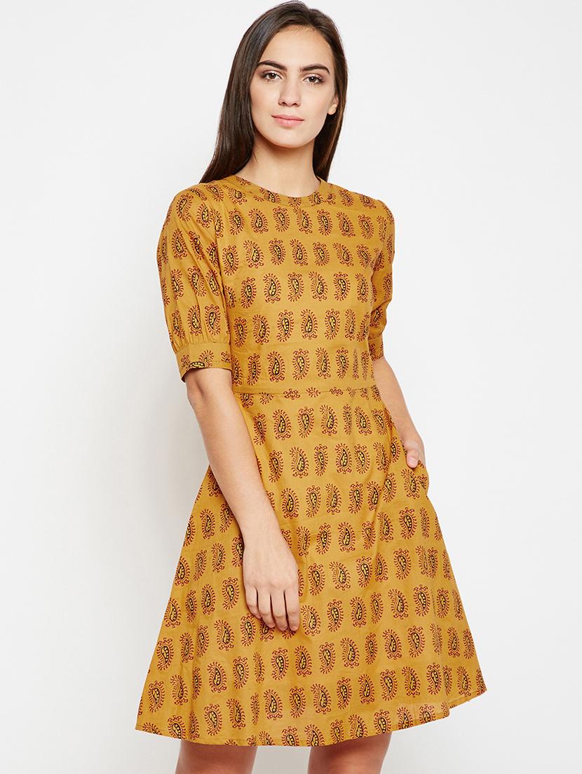 tie back neck paisley skater dress - 16879561 - Zoom Image - 1