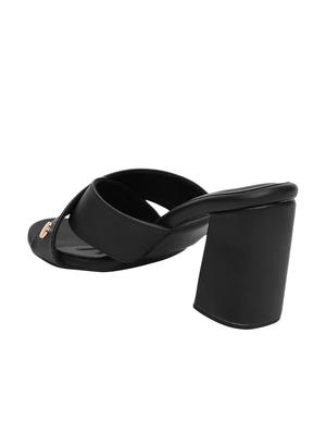 black slip on sandals - 16879634 - Standard Image - 3