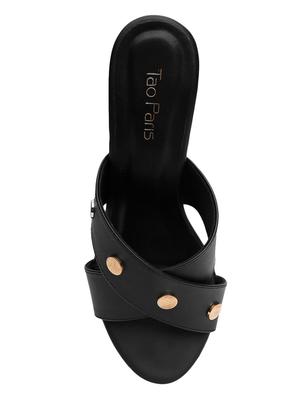 black slip on sandals - 16879634 - Standard Image - 4