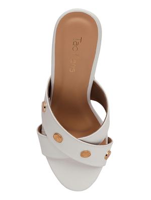 white slip on sandals - 16879635 - Standard Image - 4