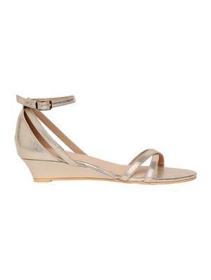 gold ankle strap sandals - 16879646 - Standard Image - 2