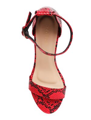 red closed back wedges - 16879656 - Standard Image - 4