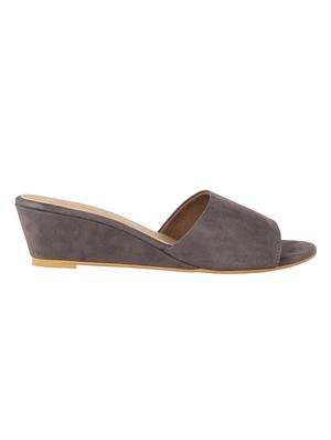 grey slip on wedges - 16879660 - Standard Image - 2