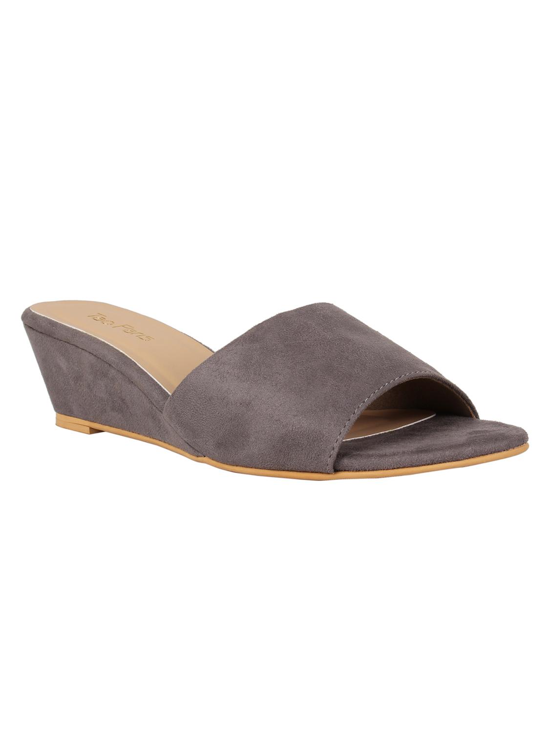 grey slip on wedges - 16879660 - Zoom Image - 1
