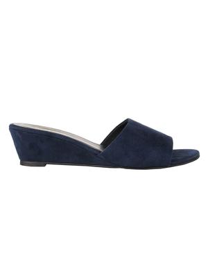 navy slip on wedges - 16879661 - Standard Image - 2
