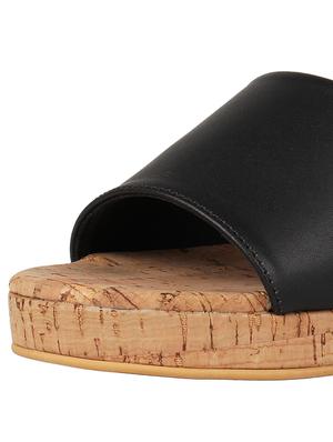black slip on wedges - 16879663 - Standard Image - 3