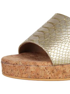 gold slip on wedges - 16879665 - Standard Image - 3
