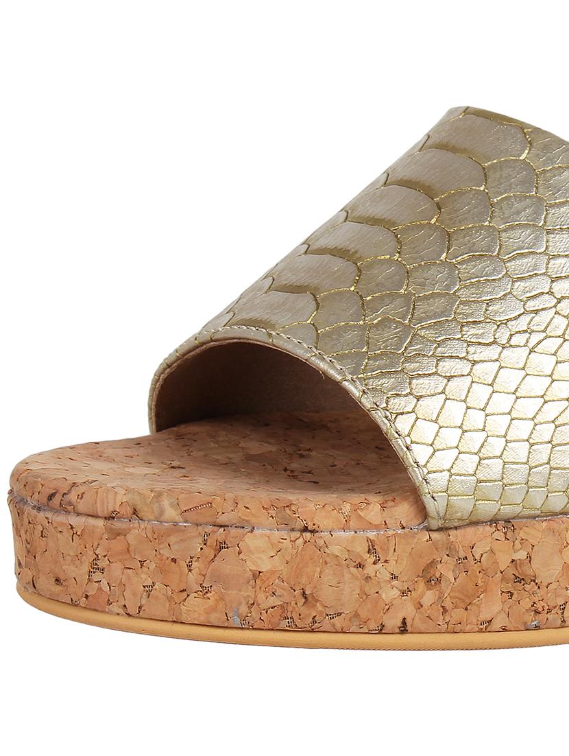 gold slip on wedges - 16879665 - Zoom Image - 3