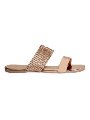 gold slip on sandals - 16879672 - Standard Image - 2