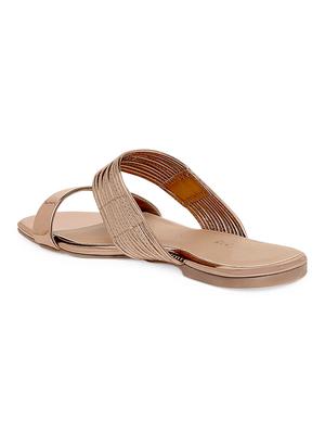 gold slip on sandals - 16879672 - Standard Image - 3