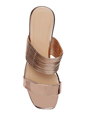 gold slip on sandals - 16879672 - Standard Image - 4