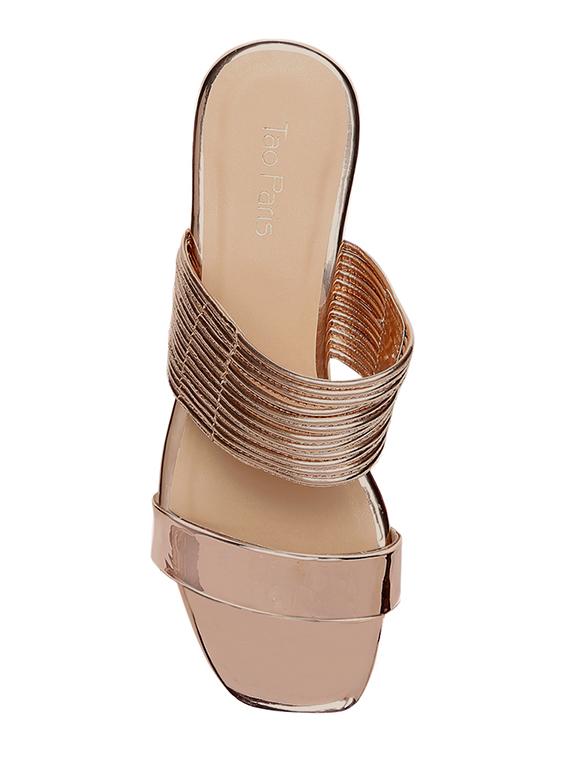 gold slip on sandals - 16879672 - Zoom Image - 4