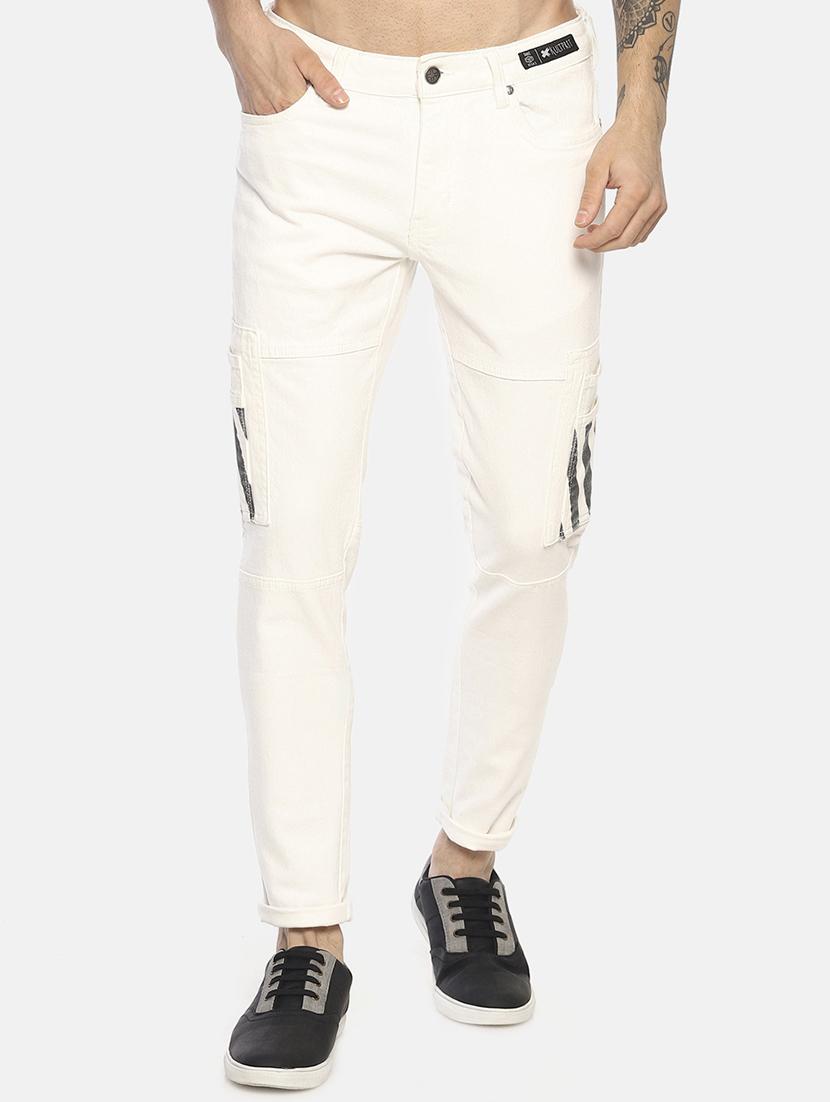 white solid plain jeans - 16879880 - Zoom Image - 1