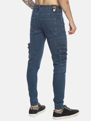 blue solid jogger - 16879888 - Standard Image - 3