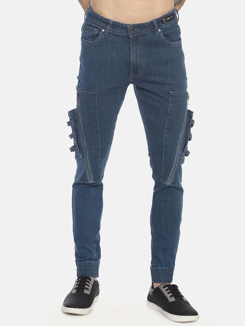 blue solid jogger - 16879888 - Zoom Image - 1
