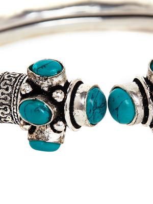 blue silver plated bangle - 16880032 - Standard Image - 2