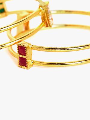 multi colored gold plated bangle - 16880037 - Standard Image - 3