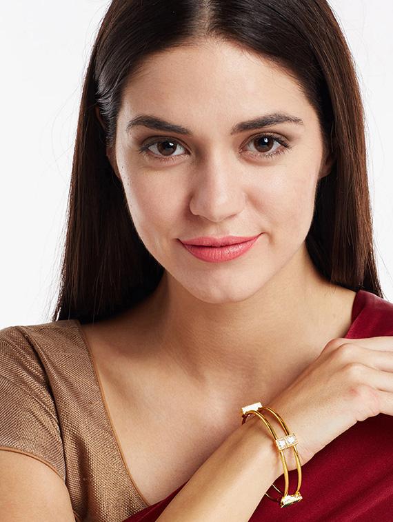 multi colored gold plated bangle - 16880037 - Zoom Image - 4