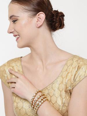 gold metal bangle - 16880042 - Standard Image - 4