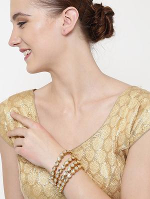 gold metal bangle - 16880043 - Standard Image - 4