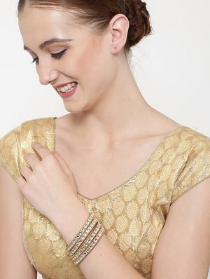 gold metal bangle - 16880045 - Standard Image - 5