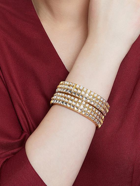 white gold metal bangle - 16880047 - Zoom Image - 5