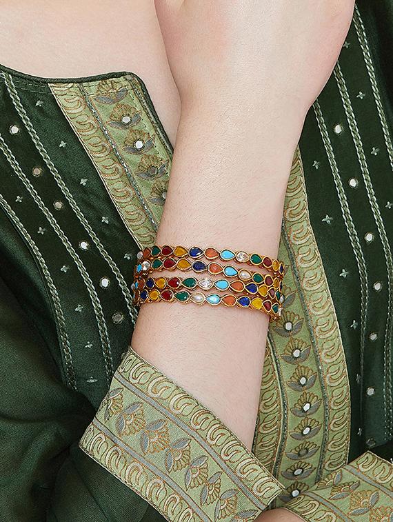 multi colored metal bangle - 16880048 - Zoom Image - 5